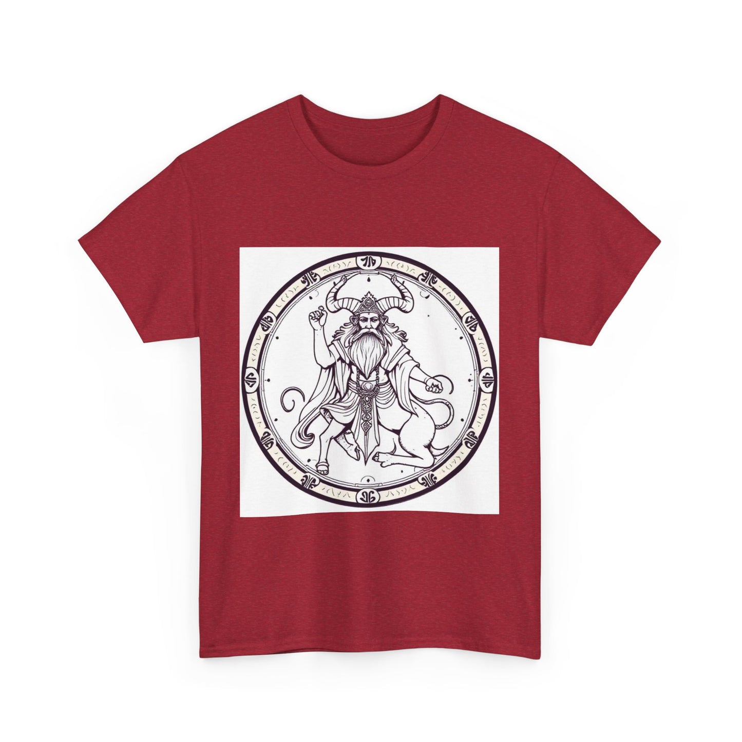 Unisex Heavy Cotton T-Shirt, Bull Centaur, Taurus Zodiac Design