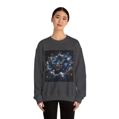 Unisex Heavy Blend™ Crewneck Sweatshirt, Space Bullhead, Taurus Zodiac Design