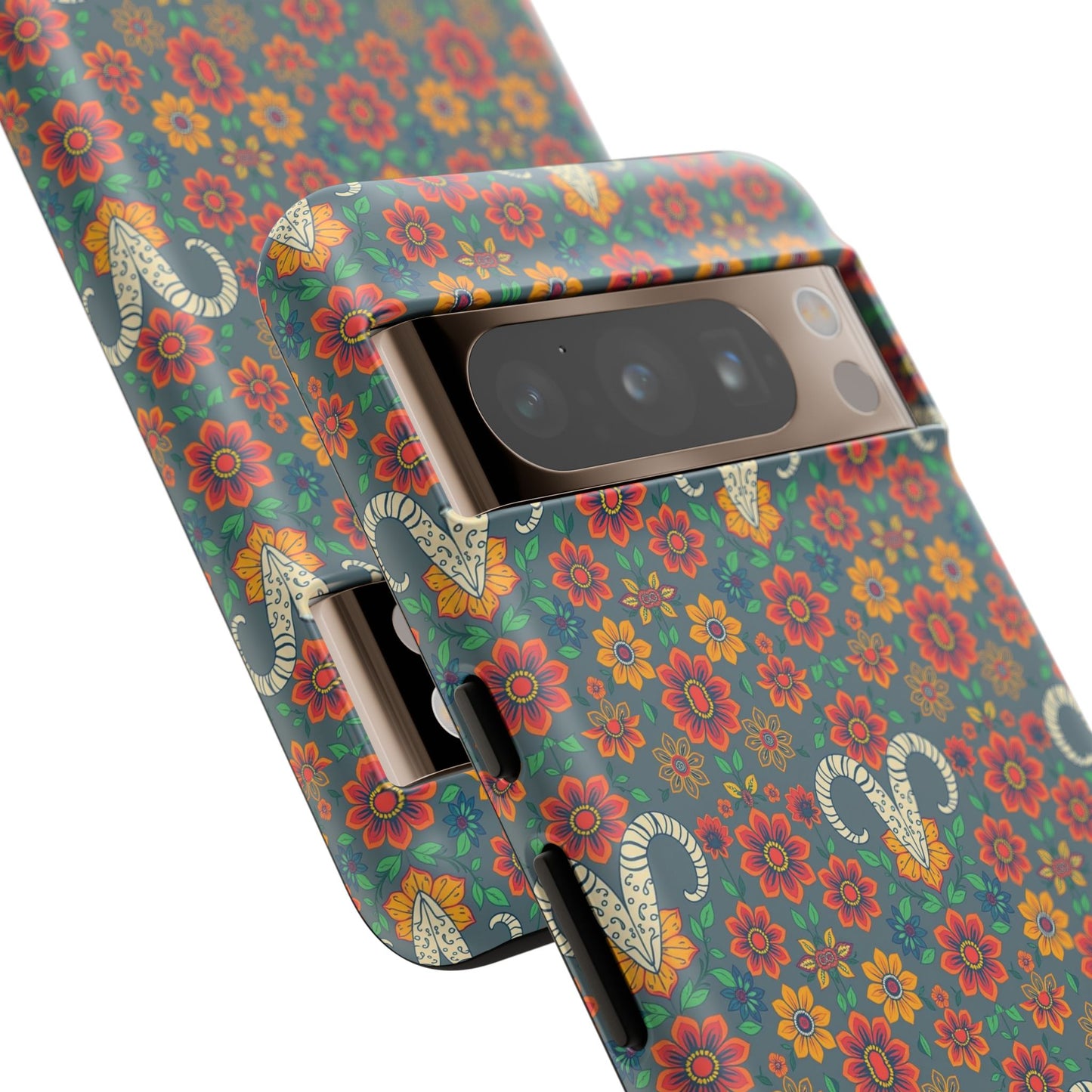 Tough Cases, Aries, Zodiac v3, Flower Pattern