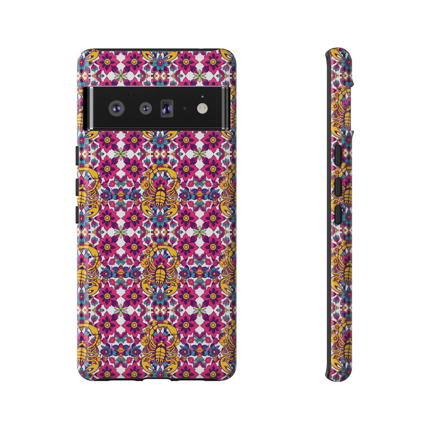 Tough Cases, Scorpio, Zodiac v2, Flower Pattern