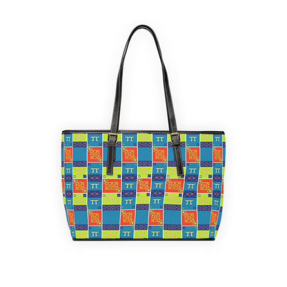Leather Shoulder Bag, Gemini, Zodiac v1, Shapes Pattern
