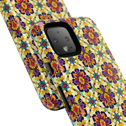 Tough Cases, Taurus, Zodiac v1, Flower Pattern