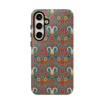 Tough Cases, Aries, Zodiac v3, Flower Pattern