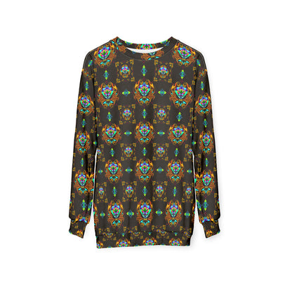Unisex Sweatshirt (AOP), Scorpio, Zodiac v4, Jewel Pattern