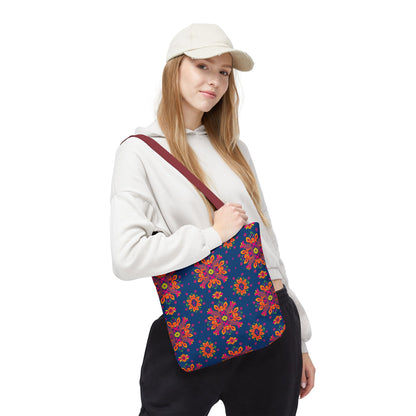 Tote Bag (AOP), Gemini, Zodiac v2, Flower Pattern
