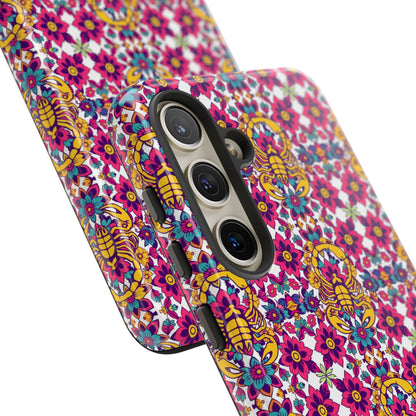 Tough Cases, Scorpio, Zodiac v2, Flower Pattern