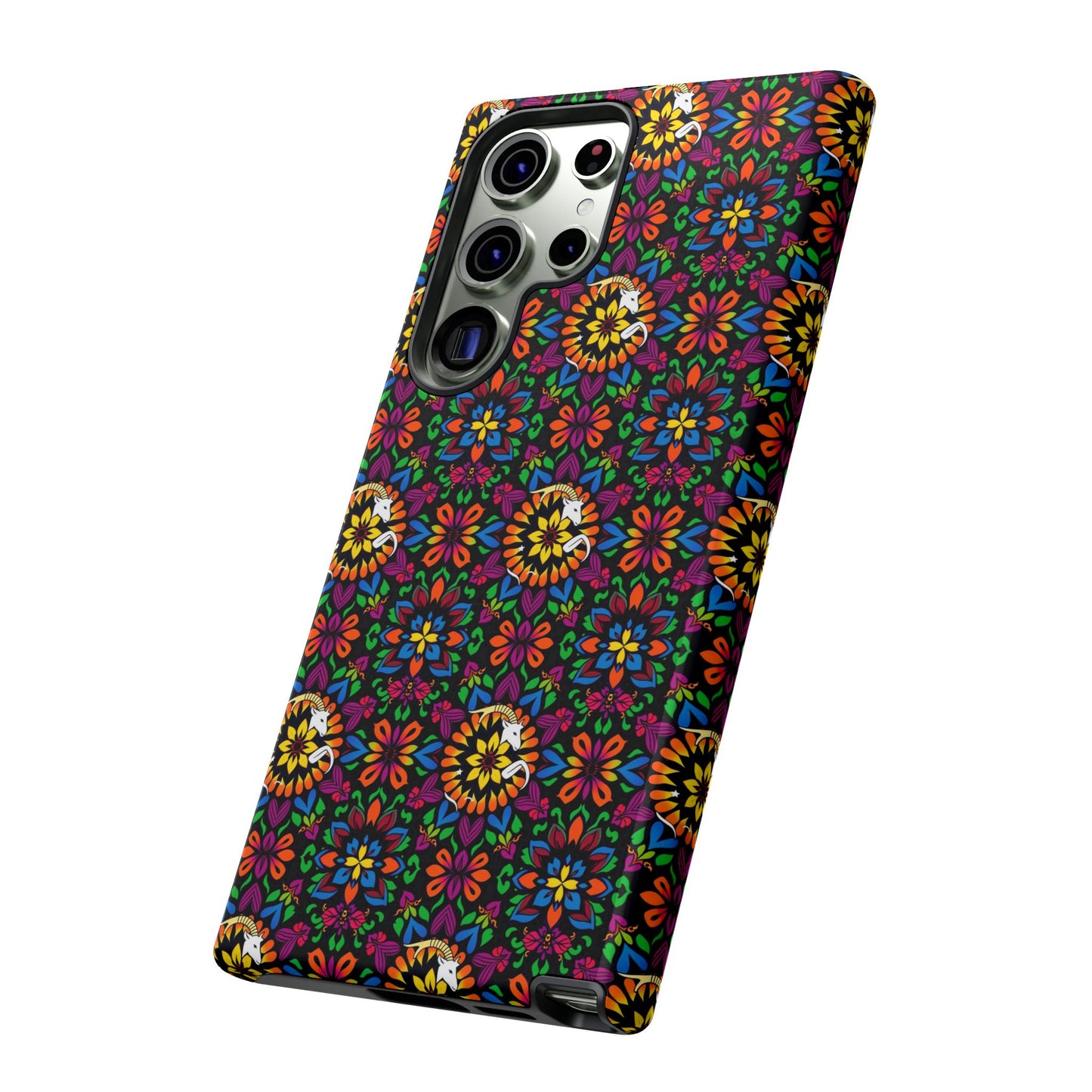 Tough Cases, Capricorn, Zodiac v2, Flower Pattern