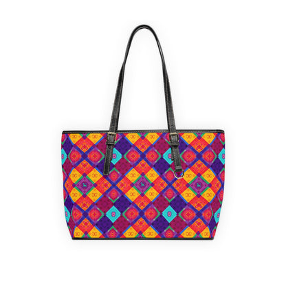 Leather Shoulder Bag, Virgo, Zodiac, Shapes Pattern