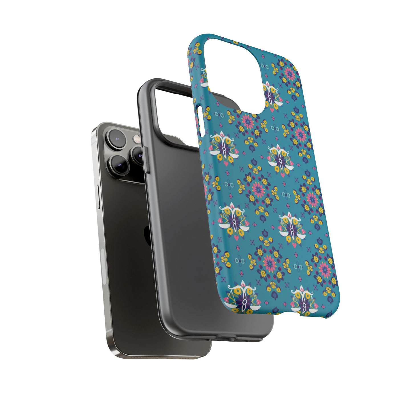 Tough Cases, Libra, Zodiac v2, Flower Pattern