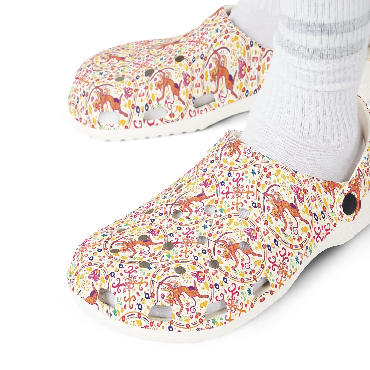 EVA Foam Rubber Shoes, (AOP), Sagittarius, Zodiac v4, Pattern