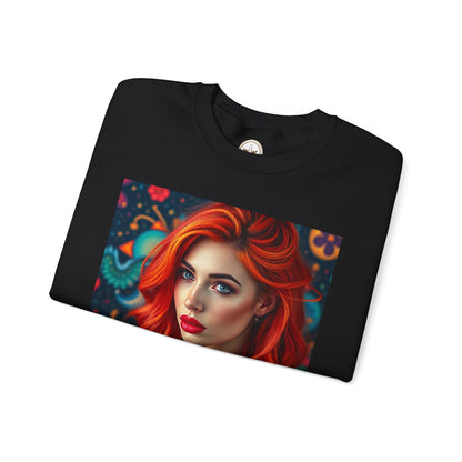 Unisex Heavy Blend™ Crewneck Sweatshirt, Aquarius, Zodiac v1, Sexy Pattern