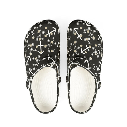EVA Foam Rubber Shoes (AOP), Material 100% EVA, Sagittarius Zodiac Design