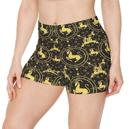 Women's Shorts, AOP, Capricorn, Zodiac v1, Pattern