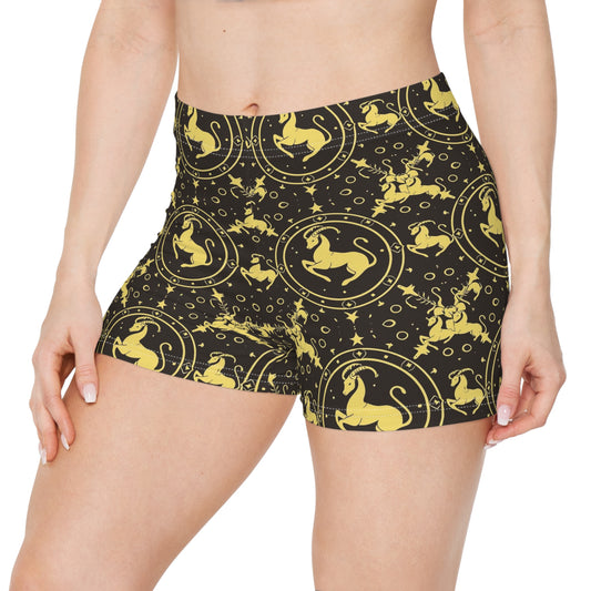 Women's Shorts, AOP, Capricorn, Zodiac v1, Pattern