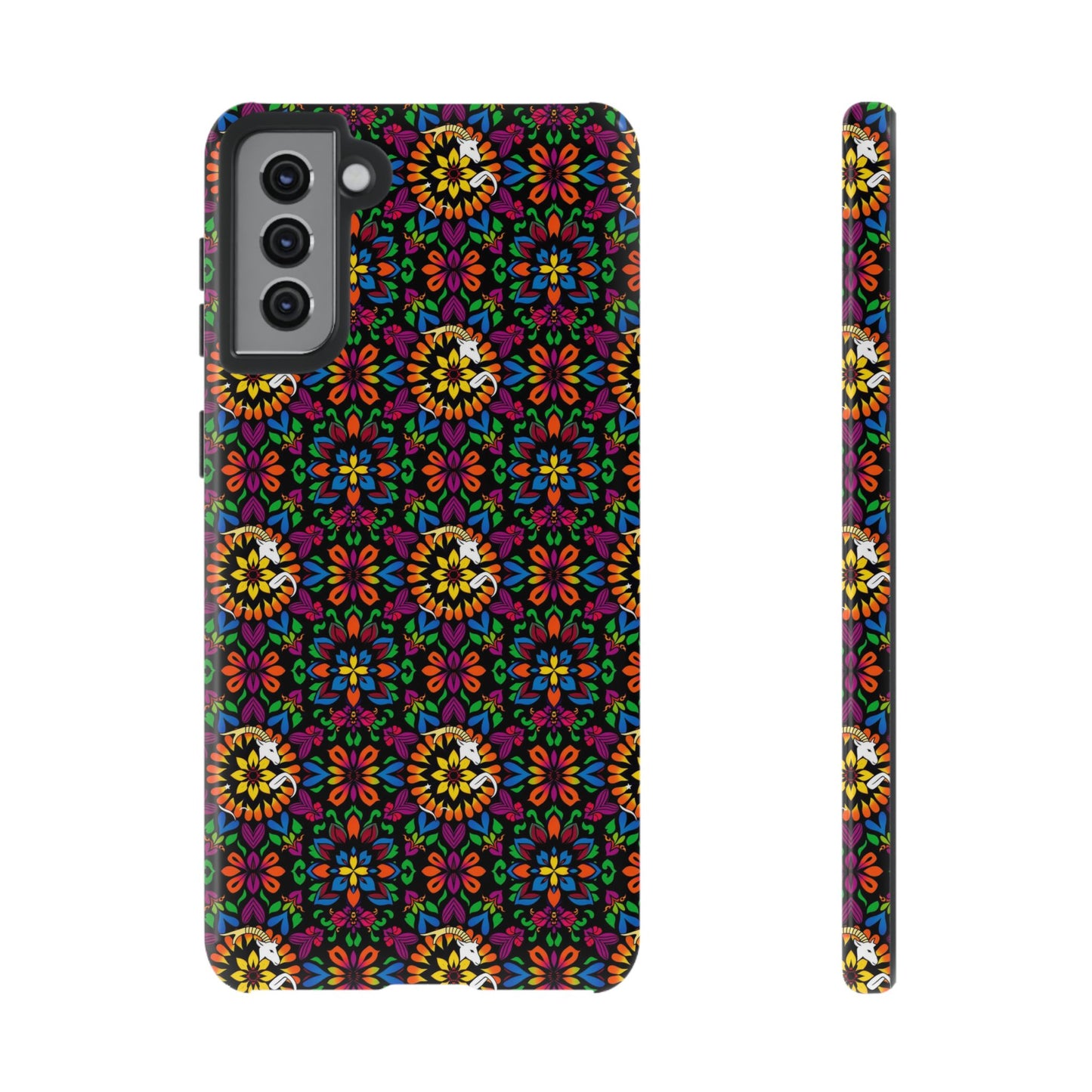 Tough Cases, Capricorn, Zodiac v2, Flower Pattern