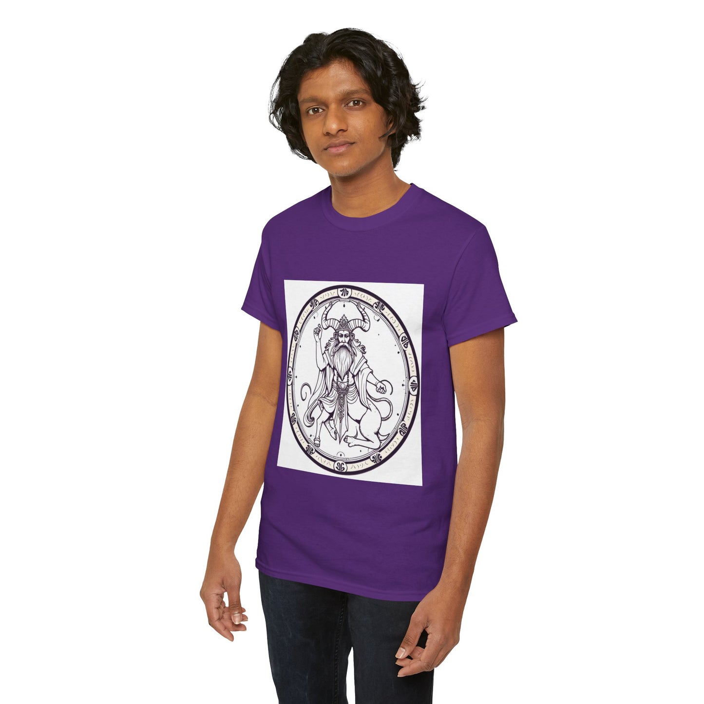 Unisex Heavy Cotton T-Shirt, Bull Centaur, Taurus Zodiac Design