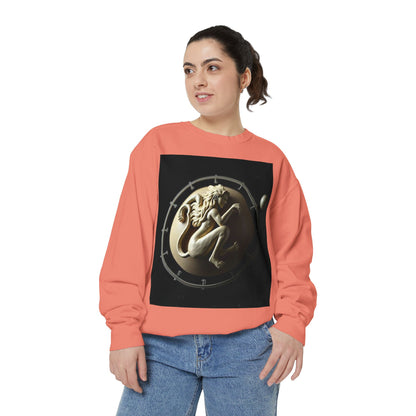 Garment-Dyed Sweatshirt, Unisex, Space Symbol Design, Virgo