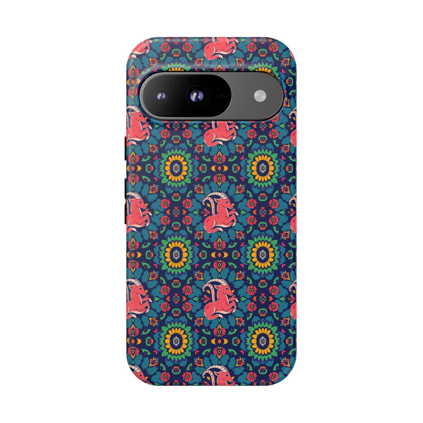 Tough Cases, Capricorn, Zodiac v1, Flower Pattern