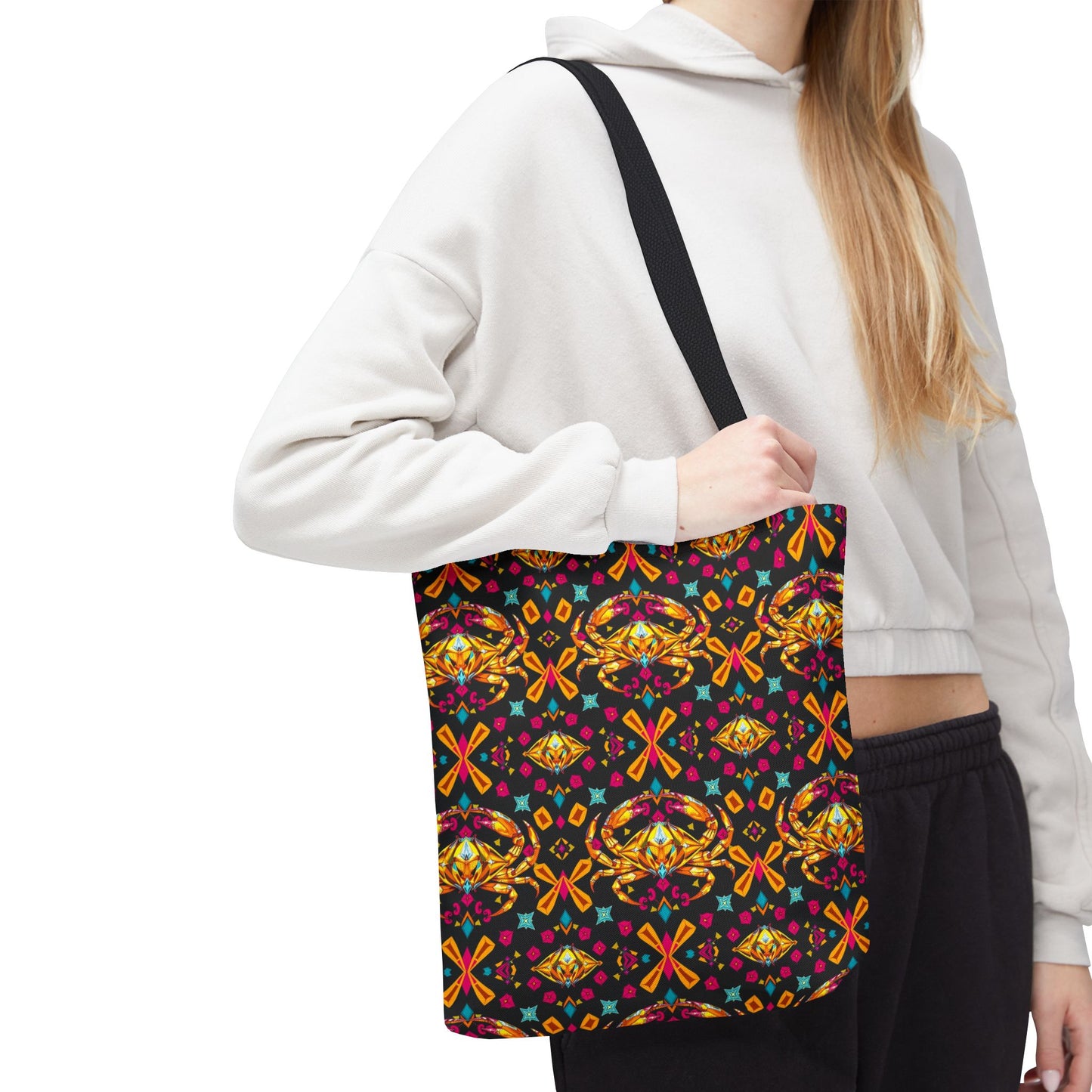 Tote Bag (AOP), Cancer, Zodiac v1, Jewel Pattern