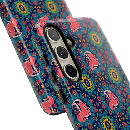 Tough Cases, Capricorn, Zodiac v1, Flower Pattern