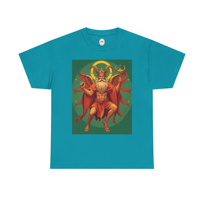 Unisex Heavy Cotton T-Shirt, Aries God 1v, Zodiac Design