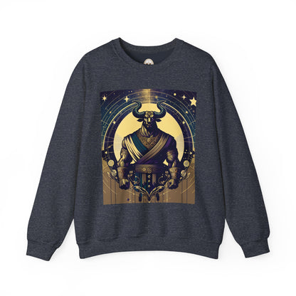 Unisex Heavy Blend™ Crewneck Sweatshirt, Minotaur, Taurus Zodiac Design