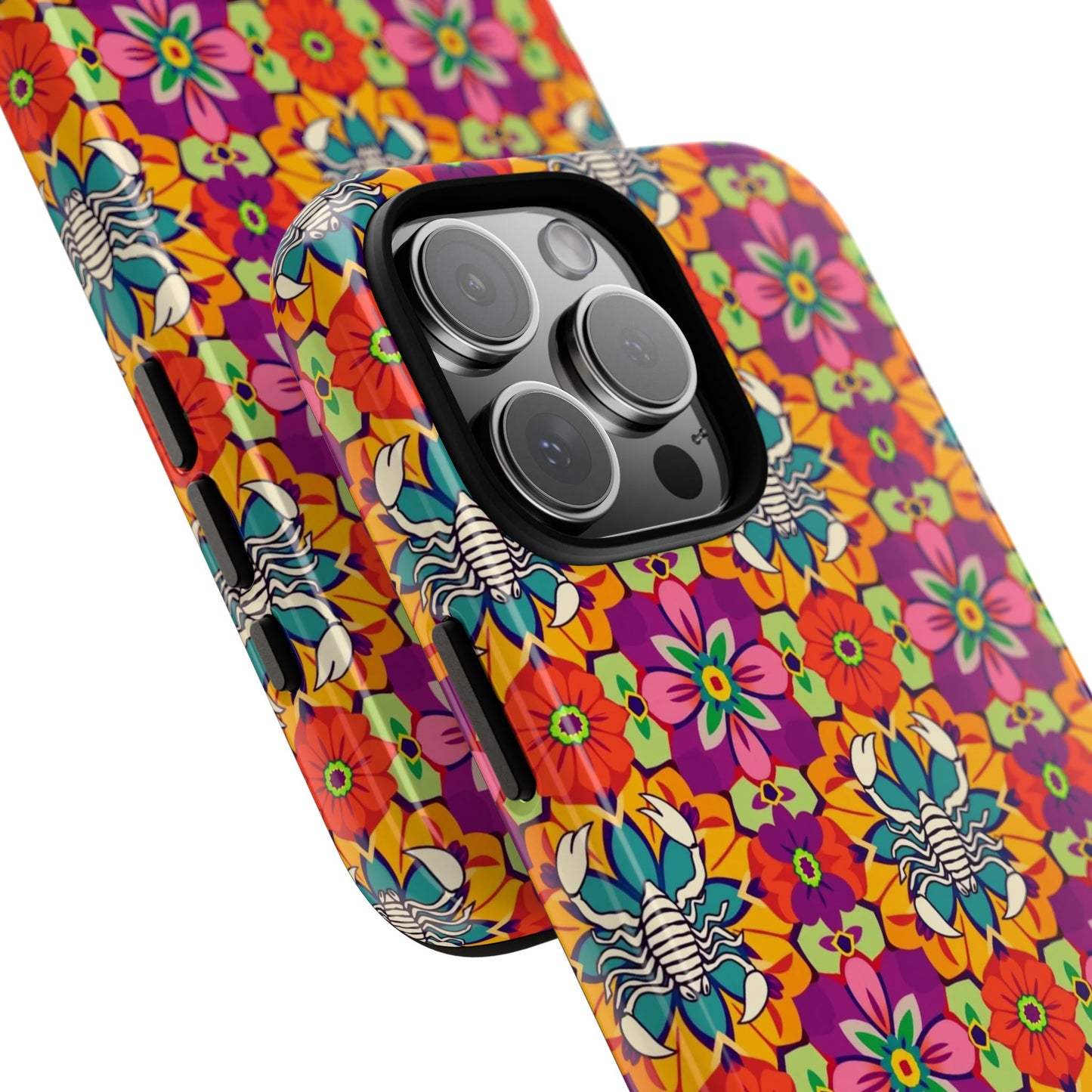 Tough Cases, Scorpio, Zodiac v3, Flower Pattern