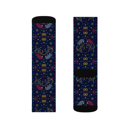 Sublimation Socks, Gemini, Zodiac v3, Pattern