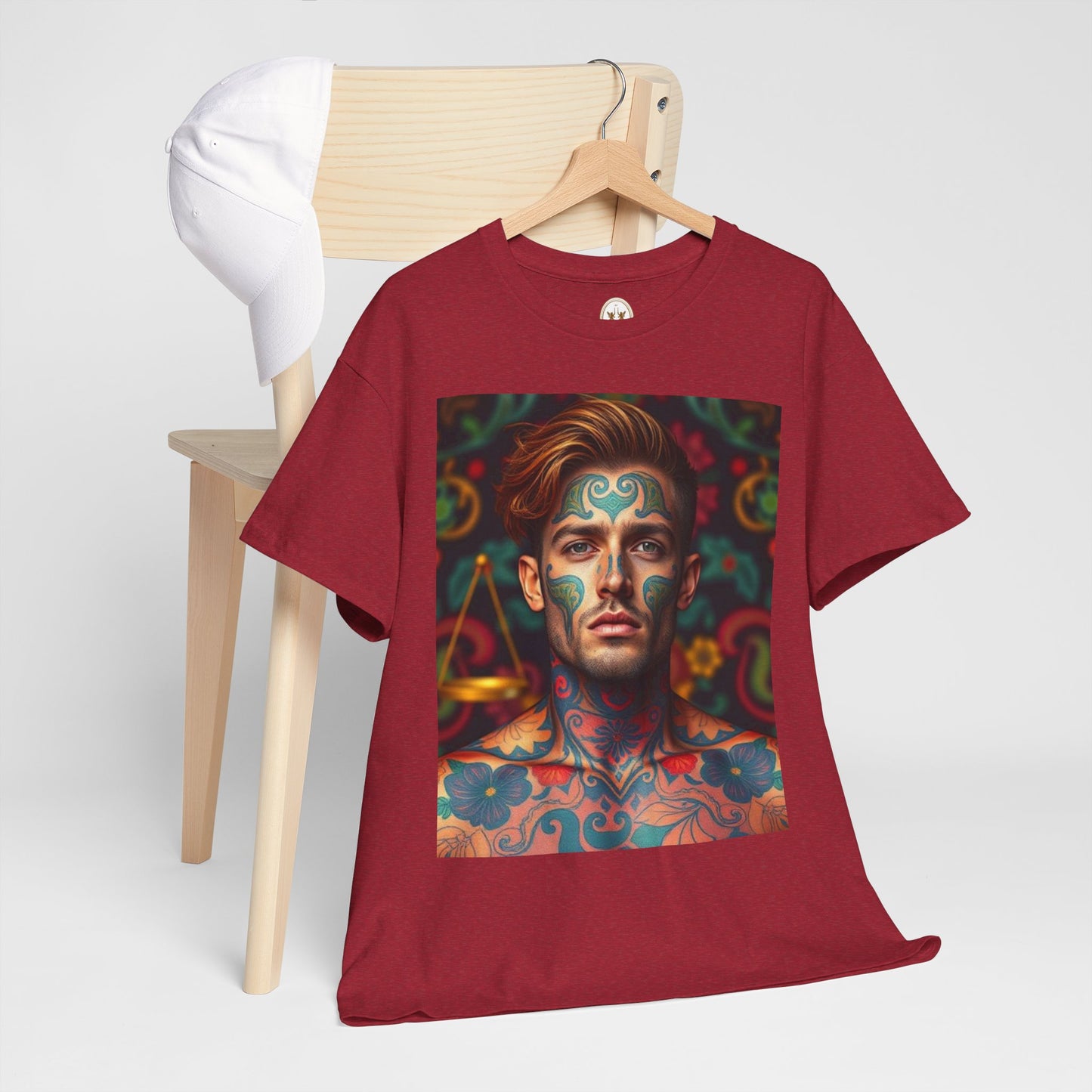 Unisex Heavy Cotton T-Shirt, Libra, Zodiac, Sexy Art