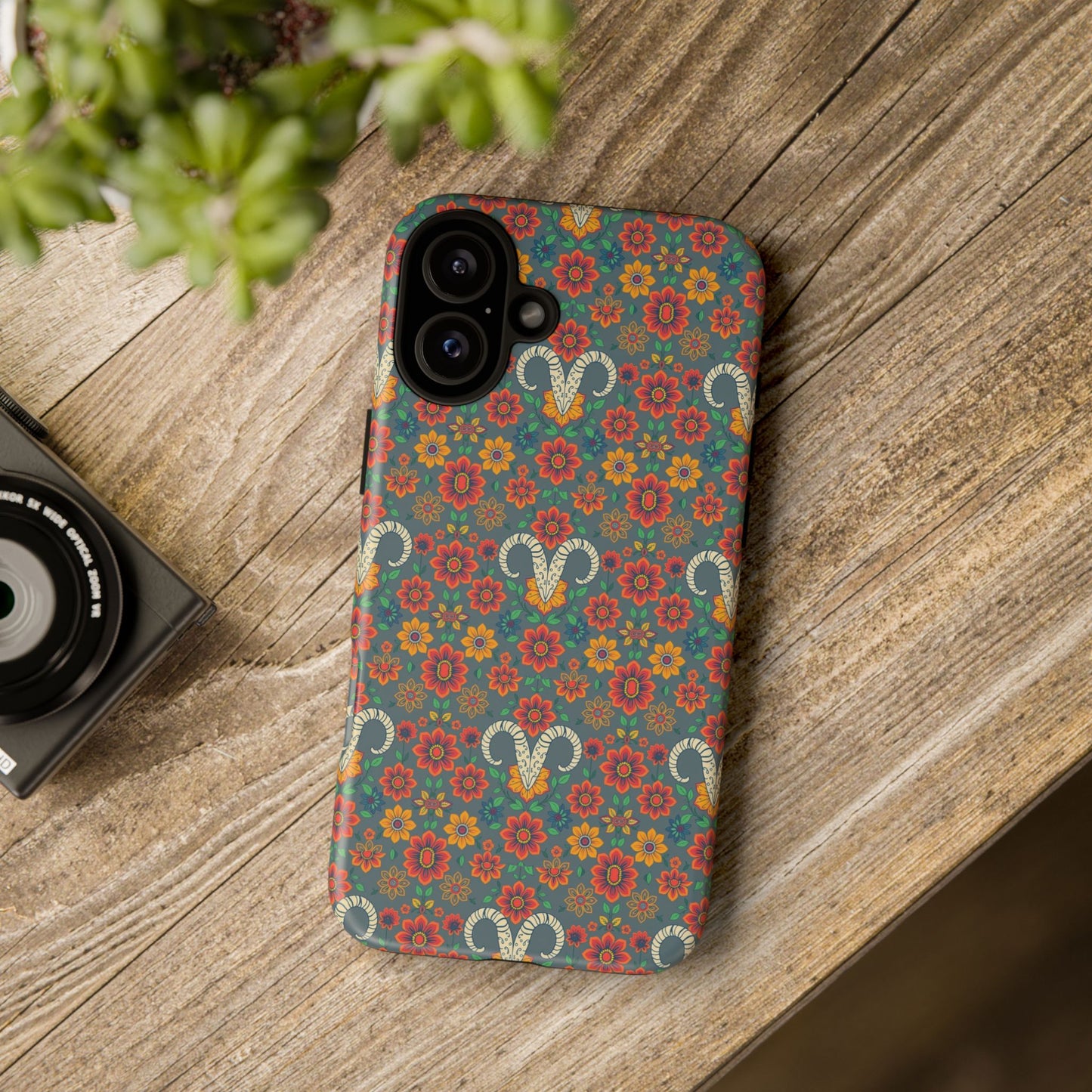 Tough Cases, Aries, Zodiac v3, Flower Pattern