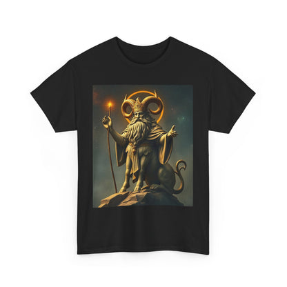 Unisex Heavy Cotton T-Shirt, Taurus God v1, Zodiac Design