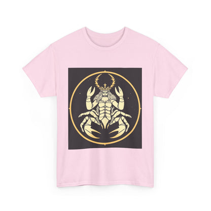 Unisex Heavy Cotton T-Shirt, Scorpio King, Print Art, Zodiac Design