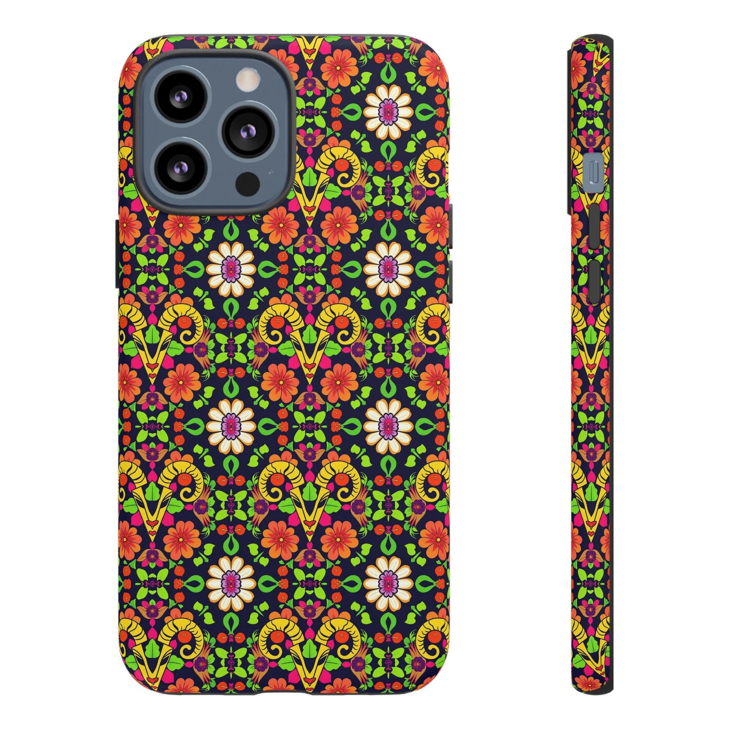 Tough Cases, Aries, Zodiac v4, Flower Pattern