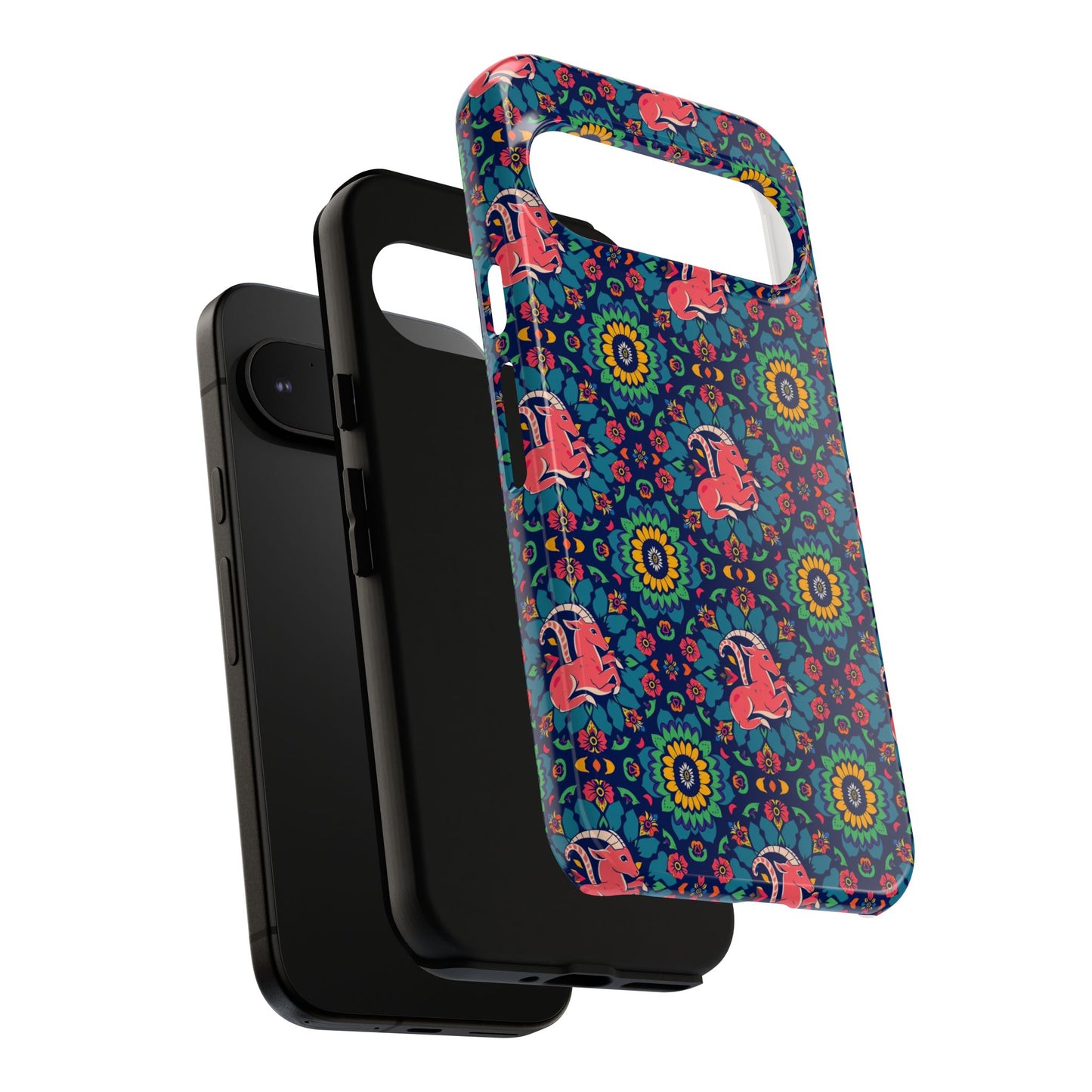 Tough Cases, Capricorn, Zodiac v1, Flower Pattern