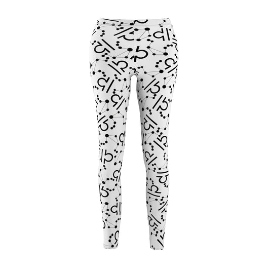 Women's Zodiac Cut & Sew Casual Leggings Libra Zodiac sign