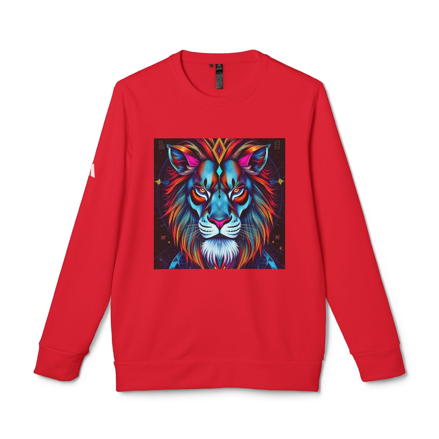 Adidas, Unisex Fleece Crewneck Sweatshirt, Leo, Pop Art v1, Zodiac