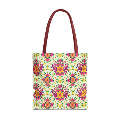 Tote Bag (AOP), Cancer, Zodiac v1, Flower Pattern
