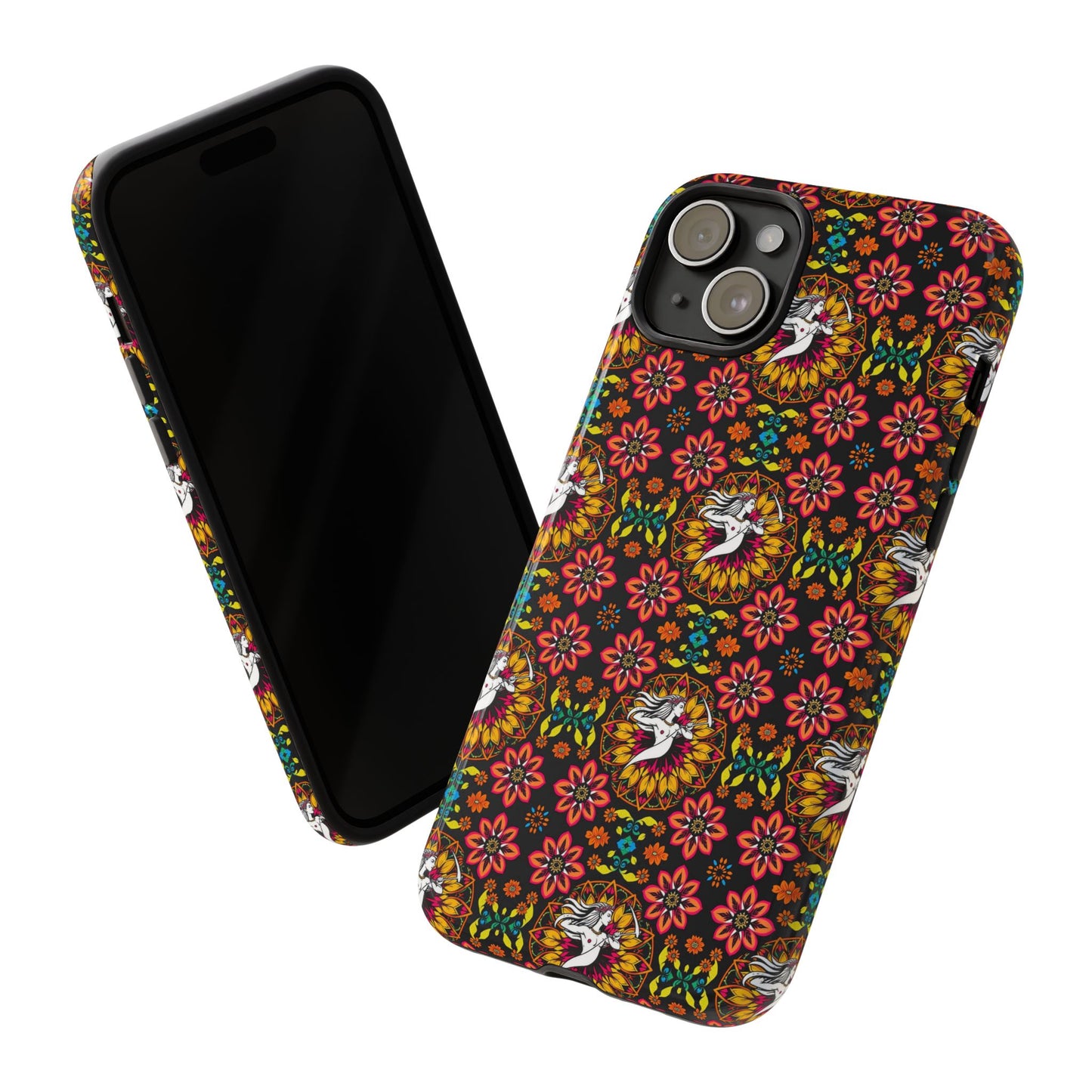 Tough Cases, Sagittarius, Zodiac v2, Flower Pattern