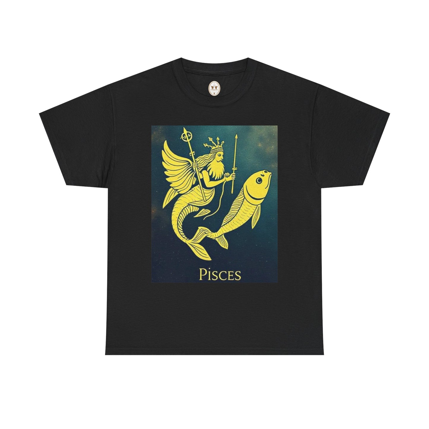 Unisex Heavy Cotton T-Shirt, Pisces Queen, Zodiac Design