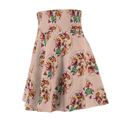 Women's Skater Skirt, (AOP), Sagittarius, Zodiac, Sexy Pattern