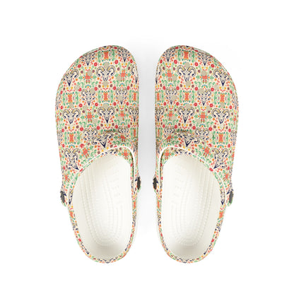 EVA Foam Rubber Shoes, (AOP), Aries, Zodiac v3, Pattern
