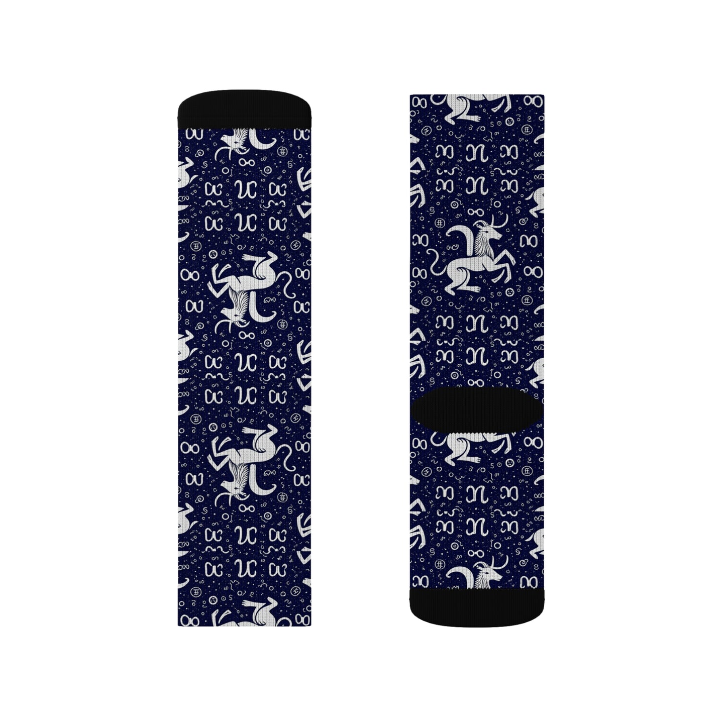 Sublimation Socks, Aquarius, Zodiac, Pattern
