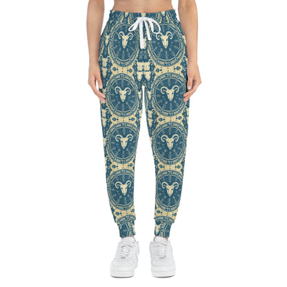 Athletic Joggers, Zodiac Design, Pattern, Aries, AOP