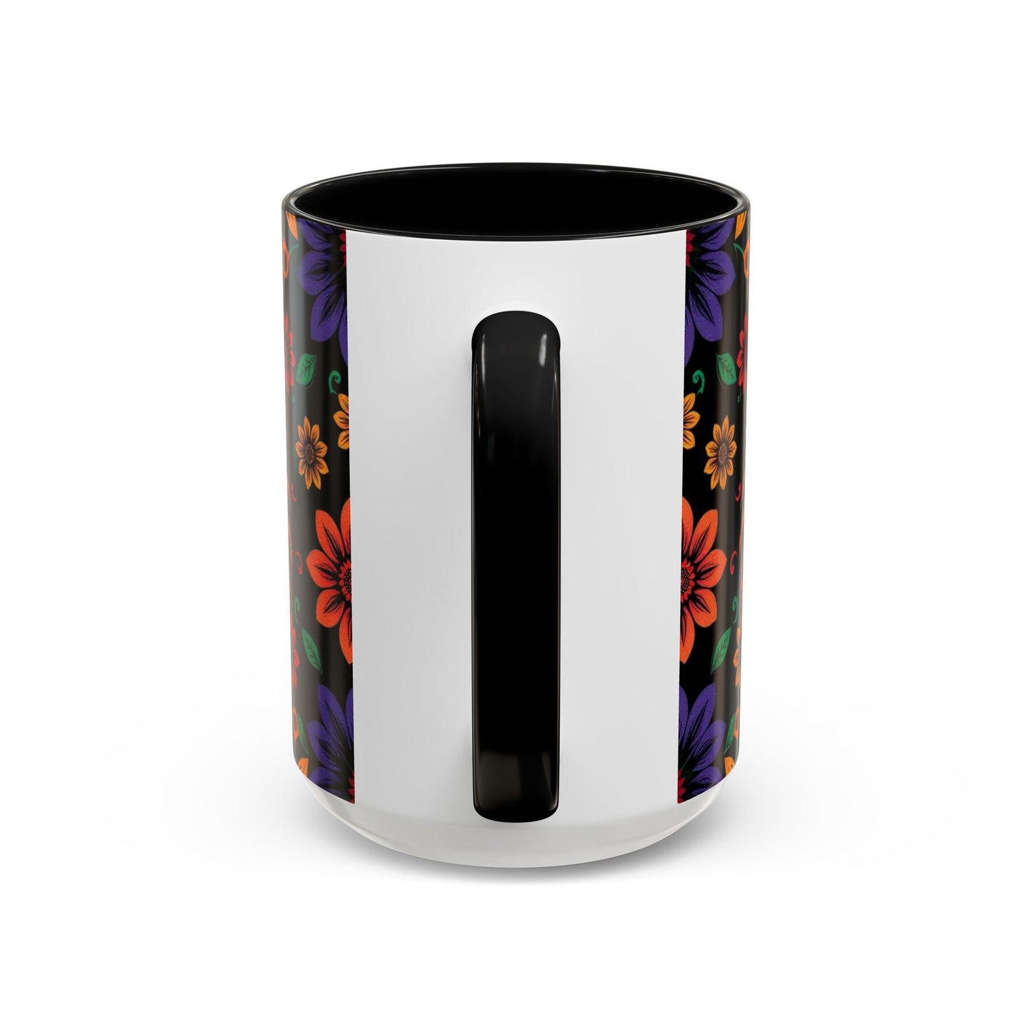 Accent Coffee Mug, Scorpio, Zodiac. Flower Pattern, (11, 15oz)