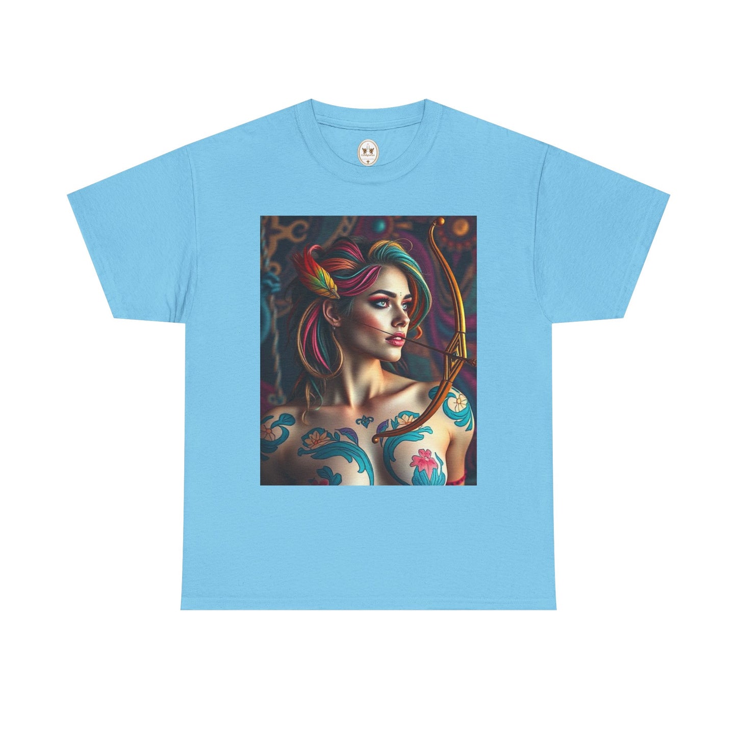 Unisex Heavy Cotton T-Shirt, Sagittarius, Zodiac v1, Sexy Art