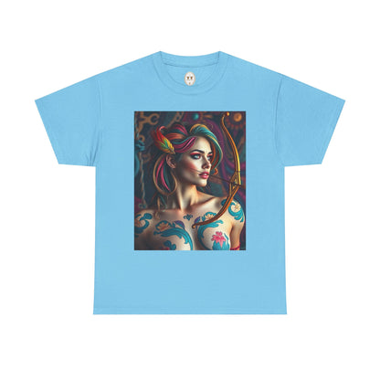Unisex Heavy Cotton T-Shirt, Sagittarius, Zodiac v1, Sexy Art