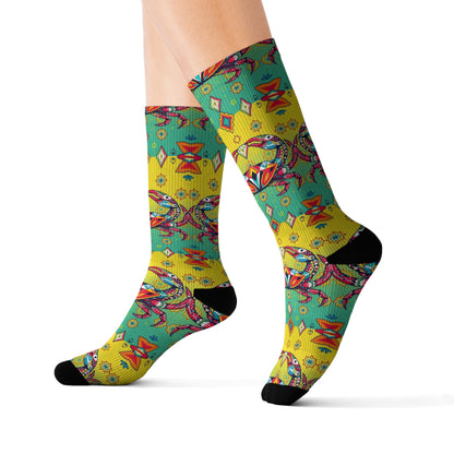 Sublimation Socks, Cancer, Zodiac  v1, Jewel Pattern