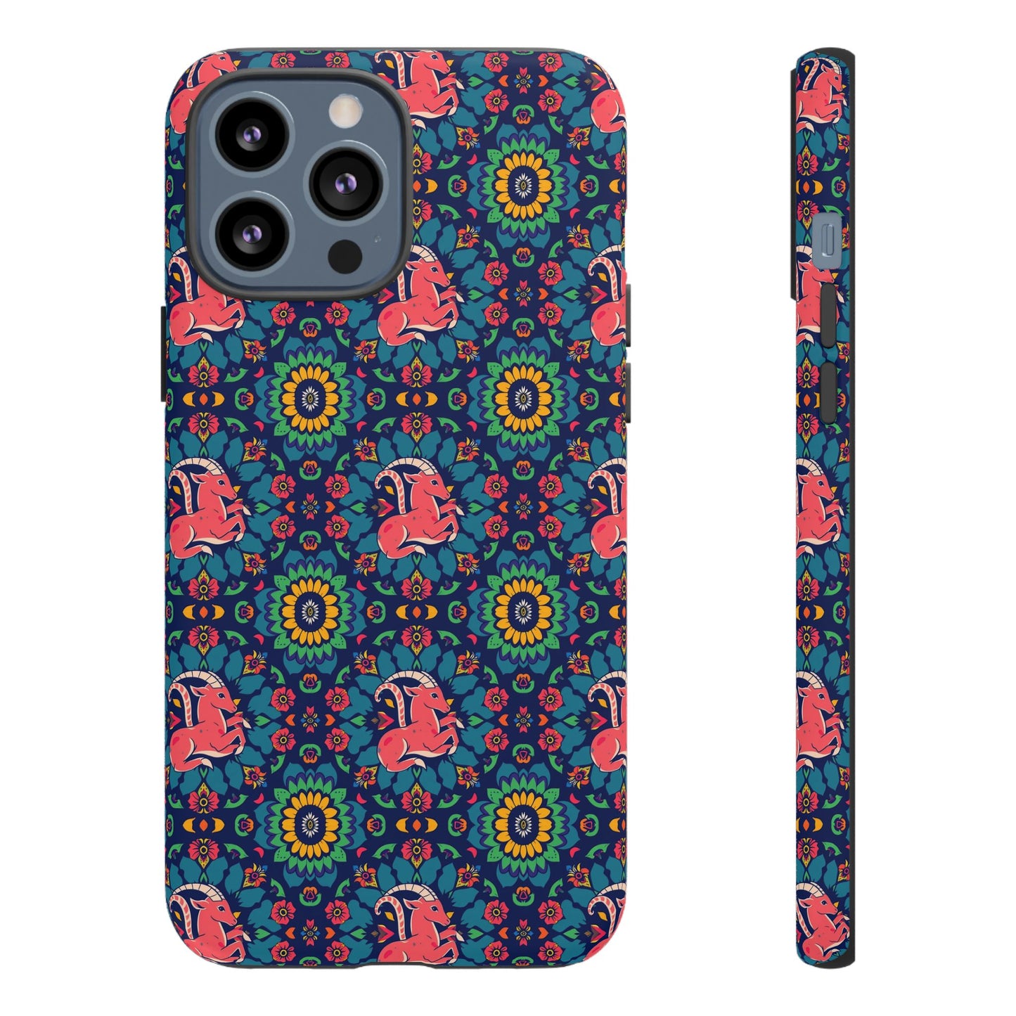 Tough Cases, Capricorn, Zodiac v1, Flower Pattern