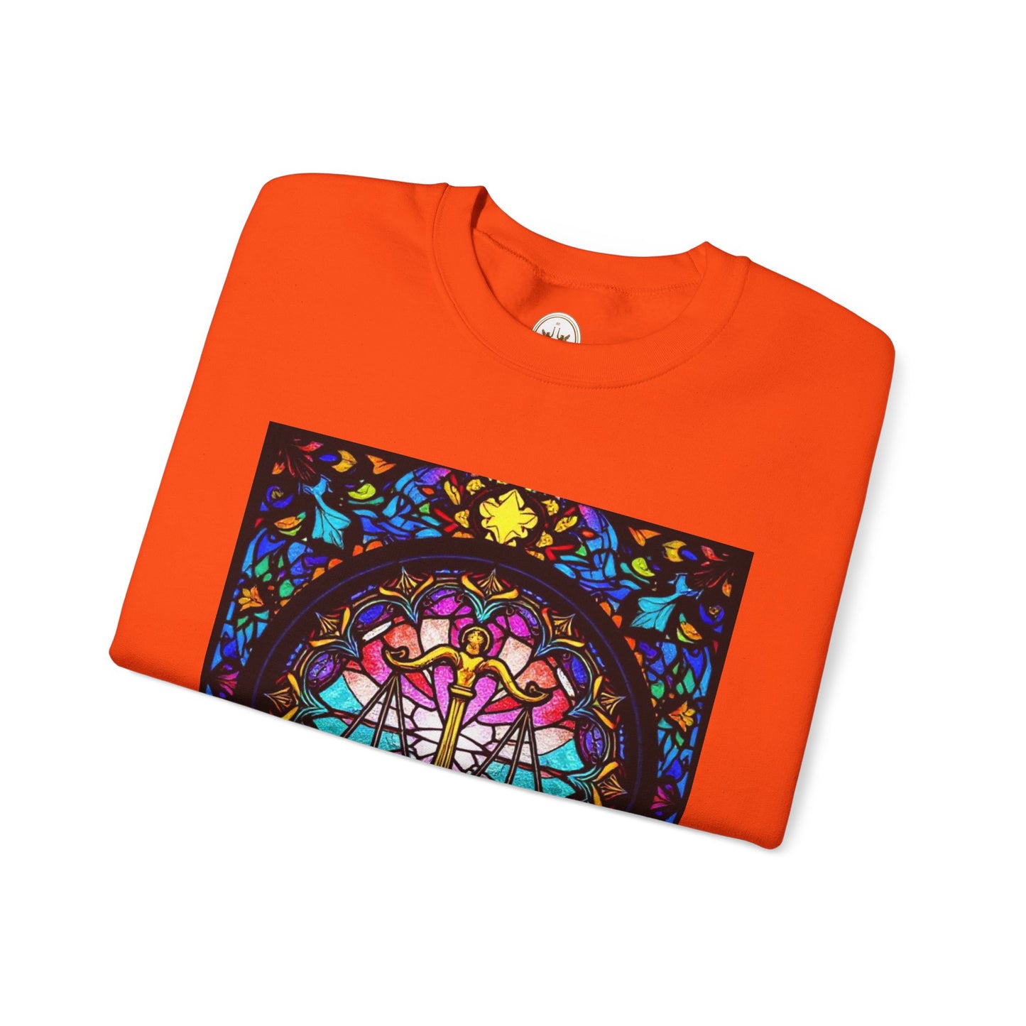 Unisex Heavy Blend™ Crewneck Sweatshirt, Glass 1, Libra Zodiac Design