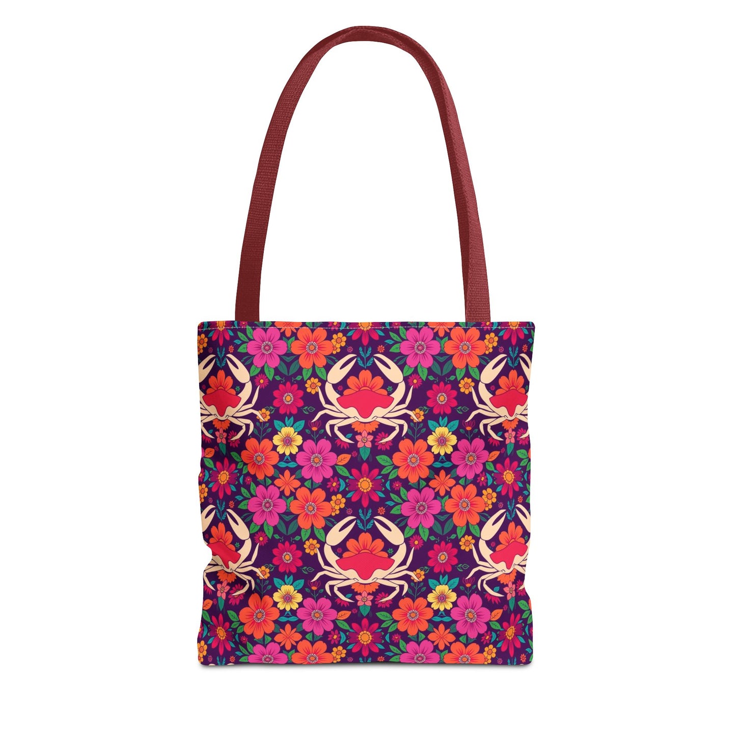 Tote Bag (AOP), Cancer, Zodiac, Flower Pattern
